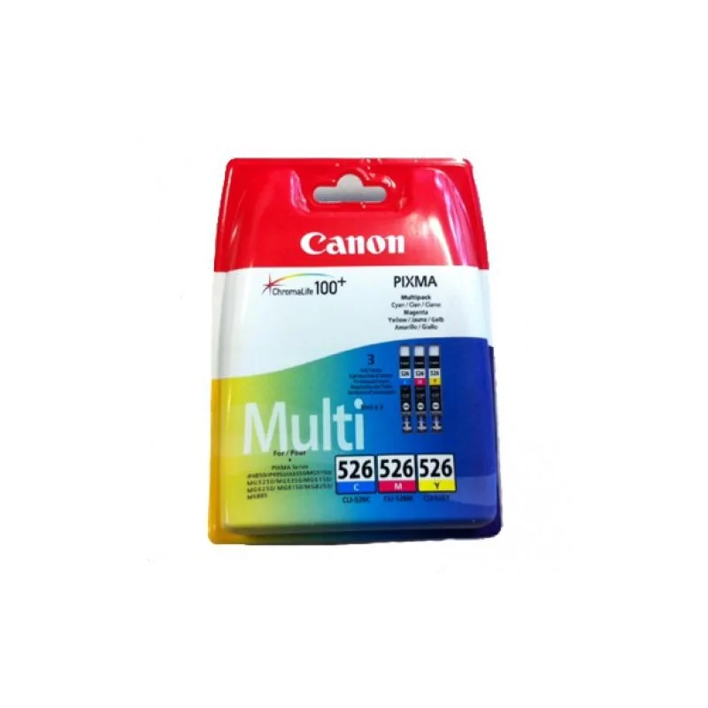 Pack de cartouches d'encre CANON, CLI526 Cyan+Magenta+Jaune