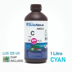 Tinta UV Cian LUS-120 InkTec para Mimaki (1 litro + chip)
