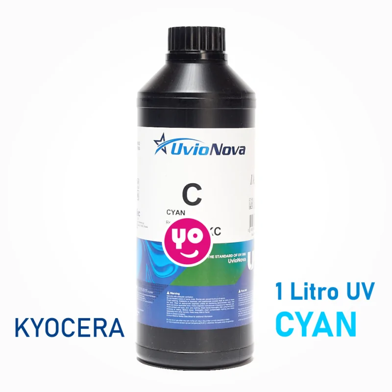 Tinta UV Cian InkTec para cabezales Kyocera, UV-LED. 1 Kilo