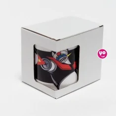 Caja para tazas de sublimación con ventana, cartón blanco y marrón, medida estándar 11oz