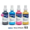 Epson 103 compatible, pack de 4 botellas de 100ml de tinta InkTec