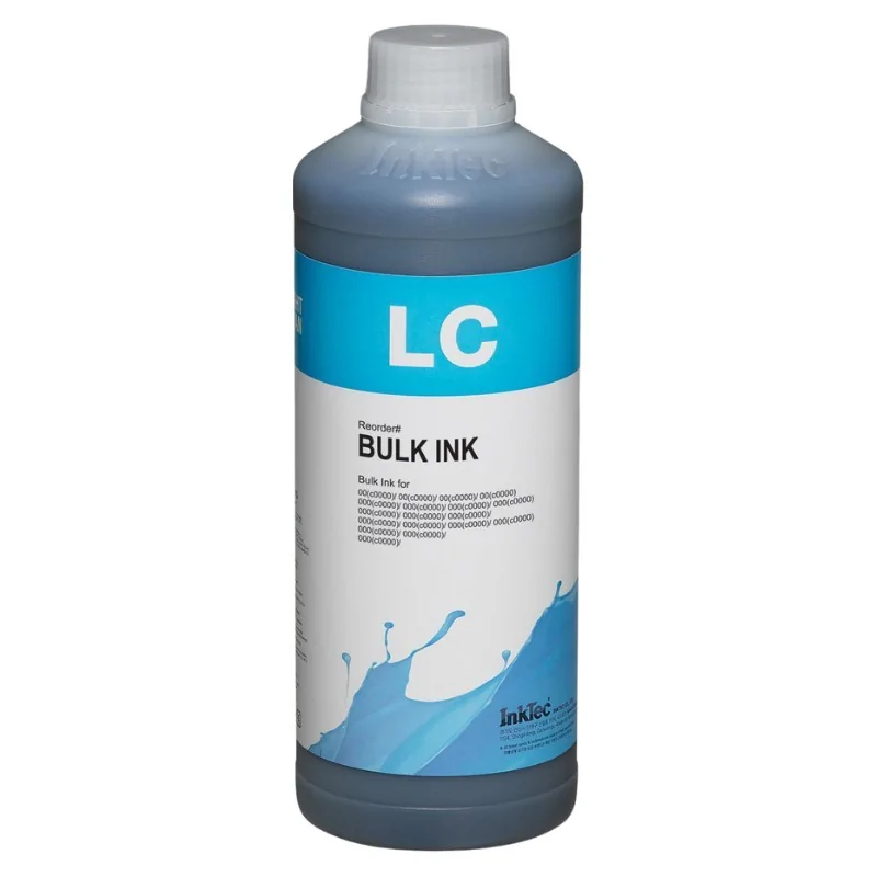 Encre 1L pour imprimantes Epson , LIGHT CYAN, InkTec E0010