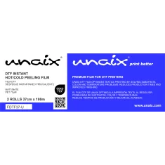 Film DTF instantané 37 cm UNAIX®(boîte de 2 rouleaux x 100 m)