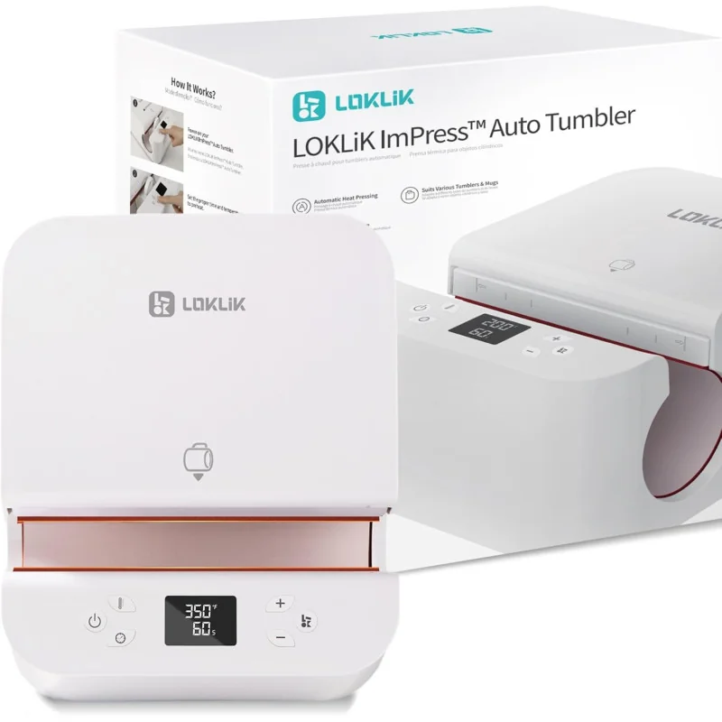 Presse à chaud automatique pour gobelets et bouteilles LokLik Auto Tumbler